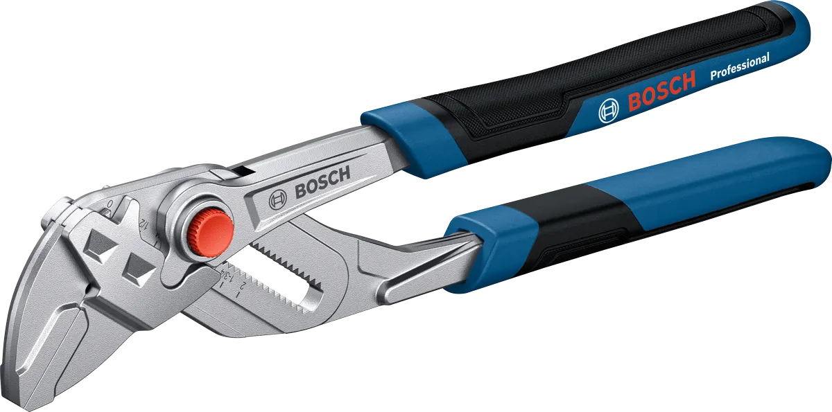 Сантехнические плоскогубцы Bosch , гаечный ключ 250 мм с эргономичной рукояткой.